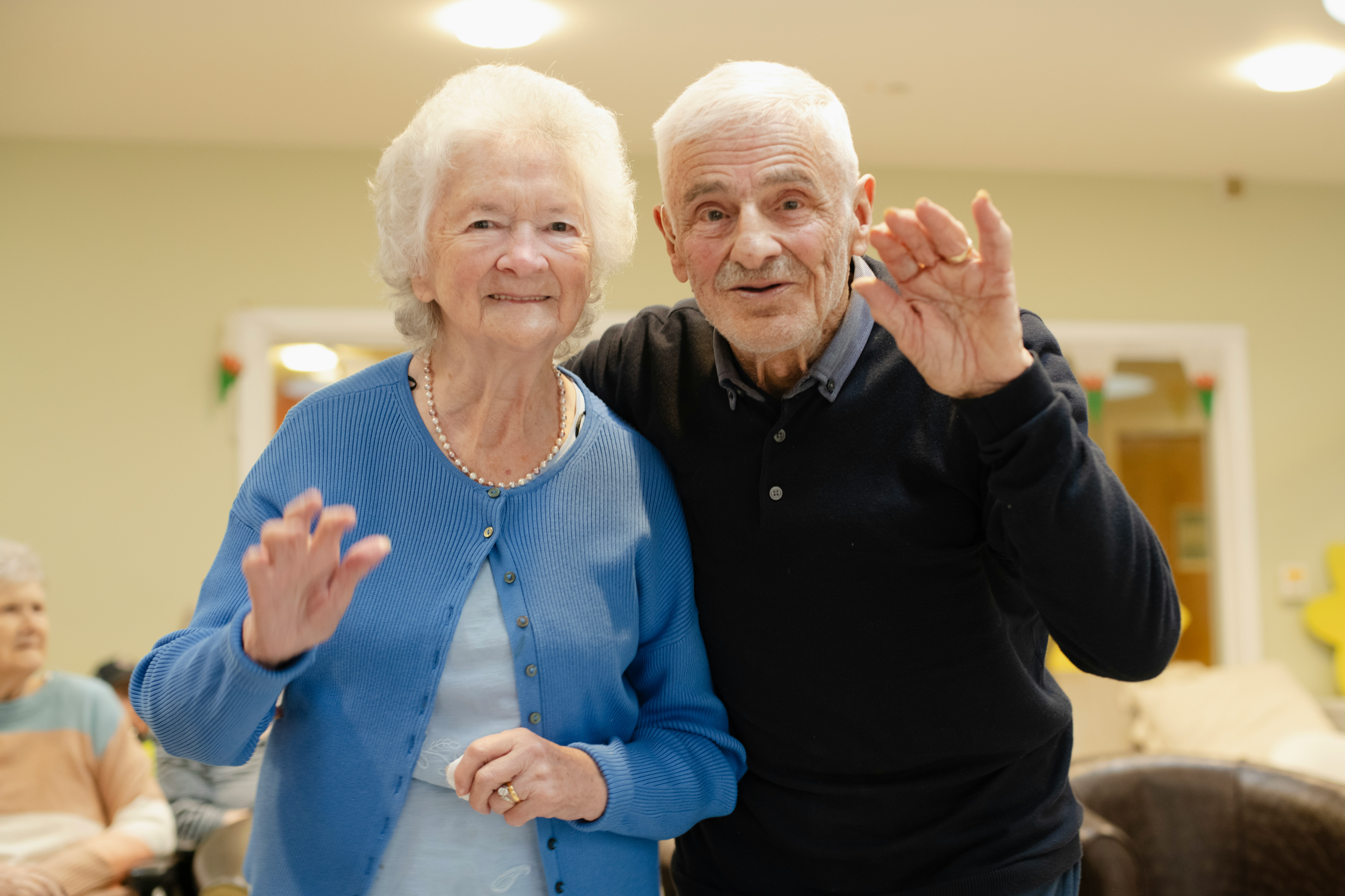 Happy family senior showing peace of mind and comfort
